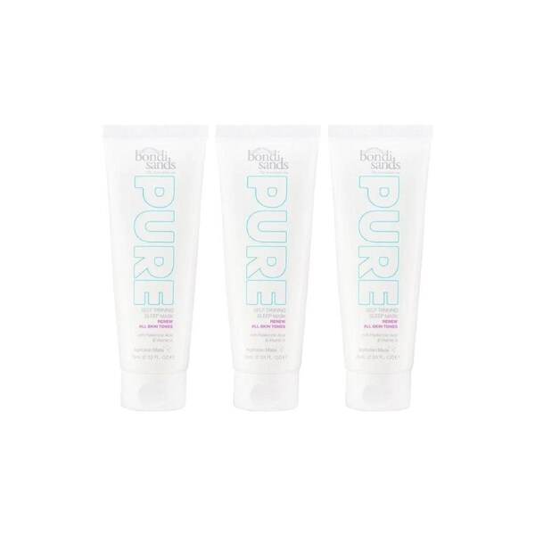 3 x Bondi Sands Pure Self Tanning Sleep Mask Renew 75mL