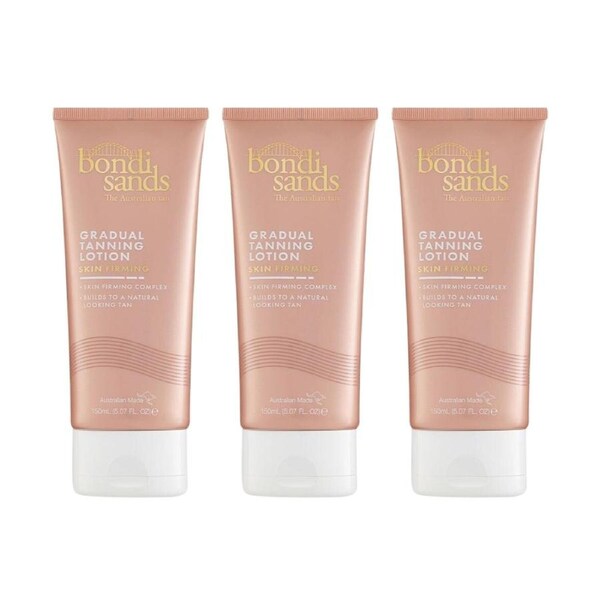 3 x Bondi Sands Gradual Tanning Lotion Skin Firming 150mL