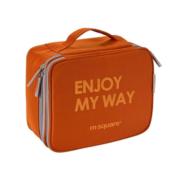 M SQUARE travel gear large capacity multi-functional Cosmetic makeup Bag Orange