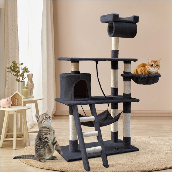 Large Cat Kitten Scratching Post Tree House Tower Ladder Play Centre Furniture