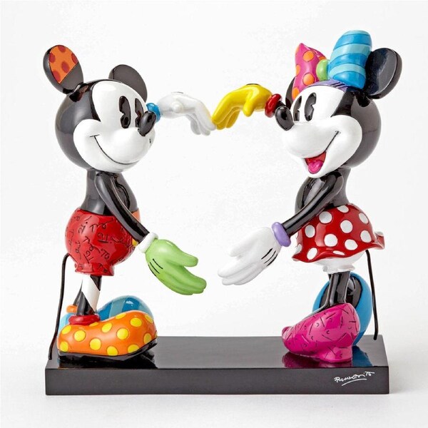Disney By Britto - Mickey & Minnie Heart Large Figurine