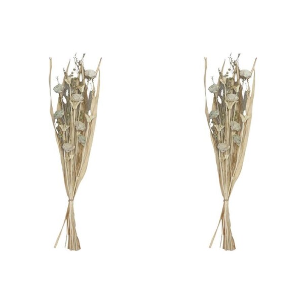 2x Urban 60cm Dried Foliage Floral Bouquet Preserved Home Display Flowers Green