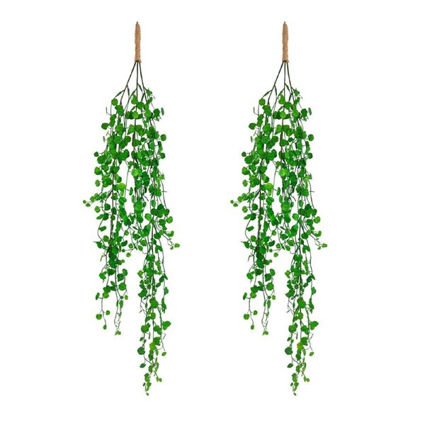 2x Urban 89cm String of Hearts Artificial Plant Fake Hanging Home Decor Green