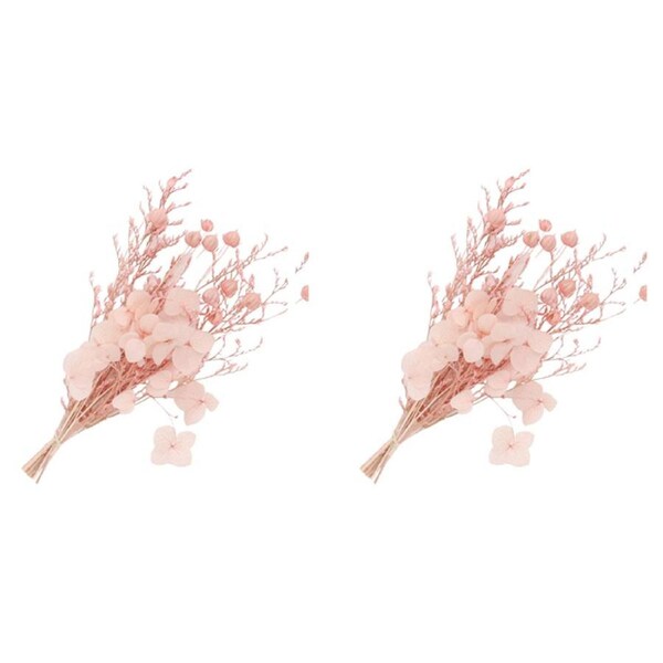 2x Urban 15cm Dried Floral Love You Card Quote Occasional Greeting w/Flowers PNK