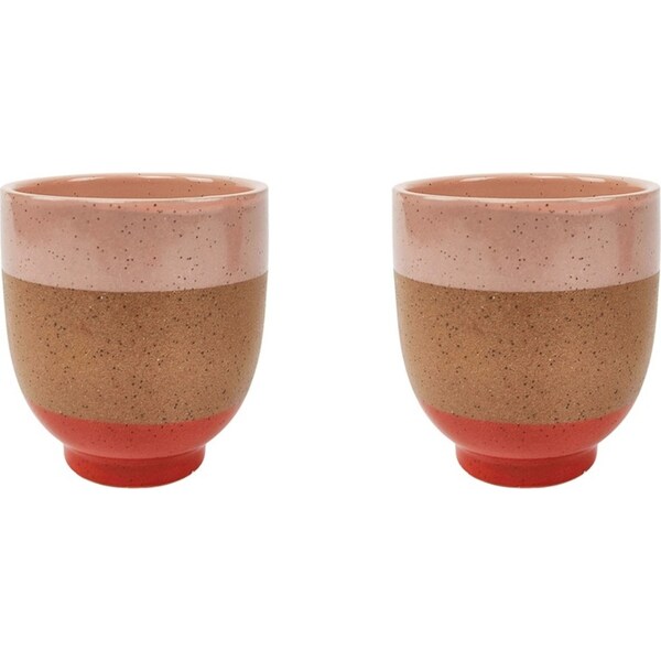 2x Urban 10cm Shyla Ceramic Planter Home/Garden Decor Plant/Flower Pot Sml Umber