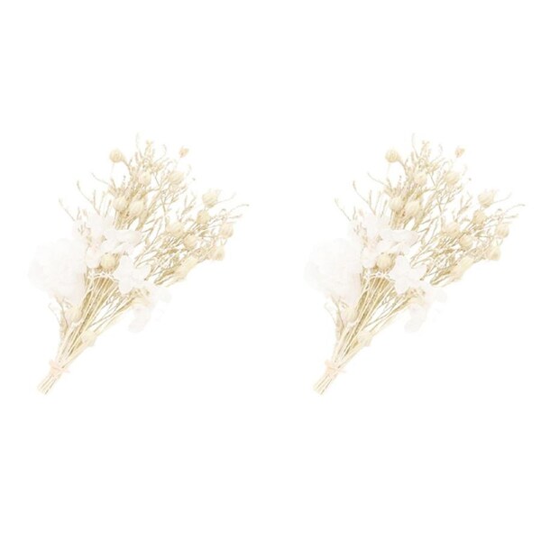 2x Urban 15cm Dried Floral Thank You Card Occasional Greeting w/ Flowers Natural