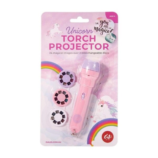 Isgift Torch Projector Unicorn Fantasy Kids/Childrens Toy Pink 3x3x12.5cm