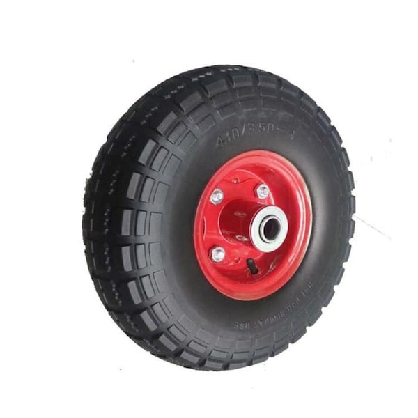 2 x 10" Hand Trolley Wheel puncture proof 3.50-4 Tube Heavy Duty 16mm