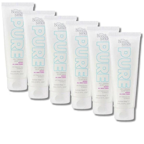 6x Bondi Sands Pure Self Tanning Sleep Mask 75mL