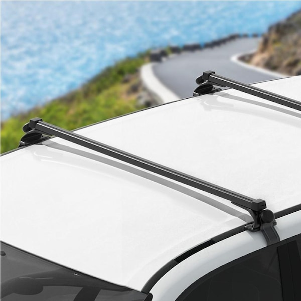 145cm Giantz Universal Car Roof Racks Pod Aluminium Cross Bars Brackets Black