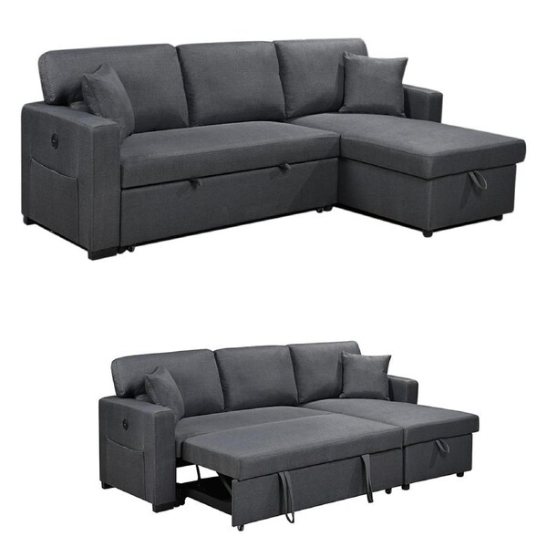 Foret 3 Seater Sofa Bed Modular Corner Pullout Lounge Couch