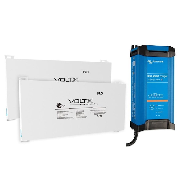 Victron Blue Smart IP22 SLA/LiFePO4 Charger + 200Ah Battey