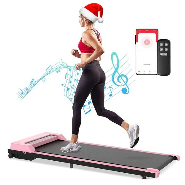 ADVWIN Walking Pad, Electric Treadmill Walking Pads Home Office Gym Exercise Fitness, Bluetooth Speaker, APP Control and Remote Control, 120KG Capacity