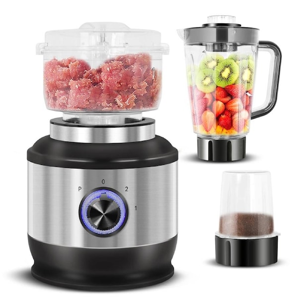 Advwin Multi Blender, 4 in 1 Food Processor, 1000W Kitchen Electric Food Chopper, Juicer Meat Mixer Grinder, Garlic Chopper