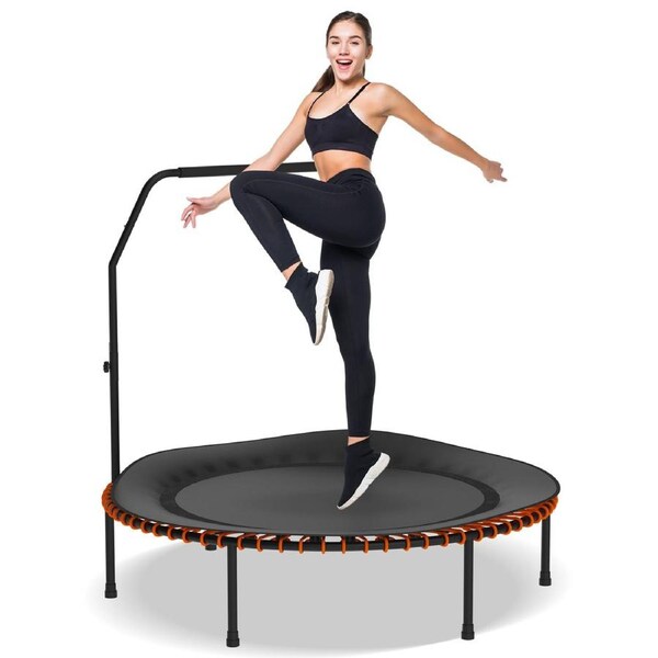 ADVWIN Rebounder Mini Trampoline, 40" Fitness Trampolines with Adjustable Foam Handle