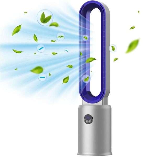 ADVWIN Bladeless Tower Fan Air purification Cooler, Portable Bladeless Fan Air Circulator with Remote Control, 24 Speeds Settings