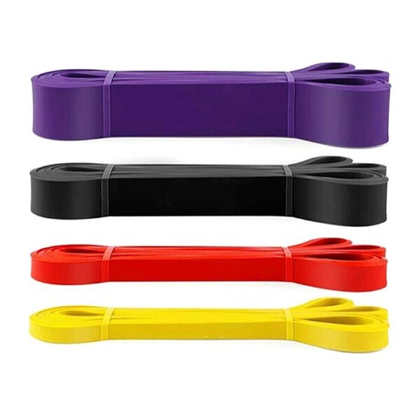 Resistance Yoga Bands Heavy Duty Pull Up Band Body Exercise Fitness Gym - 4 Sets