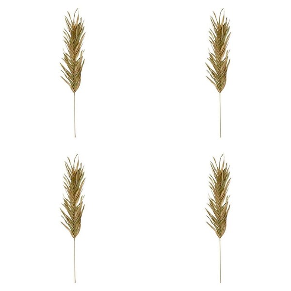 4x Urban Dried Foliage 100cm Palm Leaves Stem Decor Preserved Display NTRL/GRN
