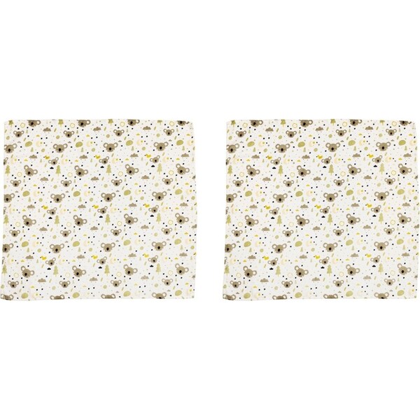 2x Urban Koala 80cm Cotton Muslin Blanket Baby/Infant Home Nursery Bedding Grey