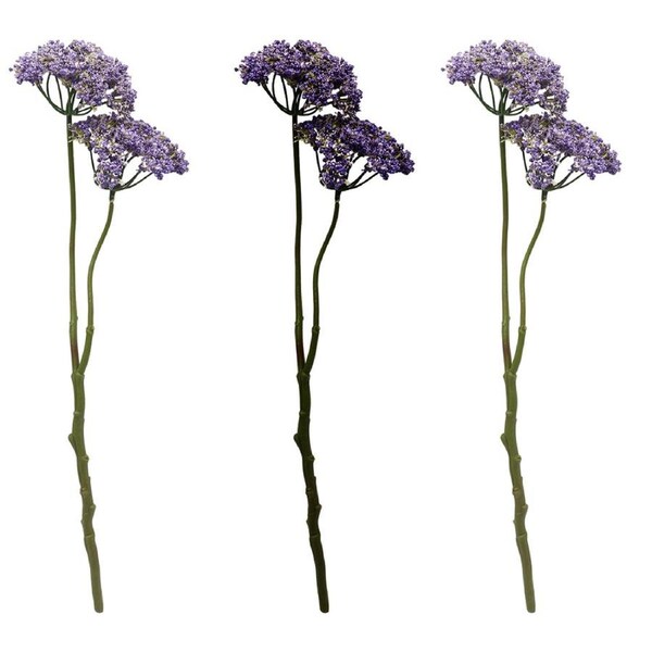 3x Urban 46cm Anise Stem Artificial Flower Plant Faux Home Room Decor Purple