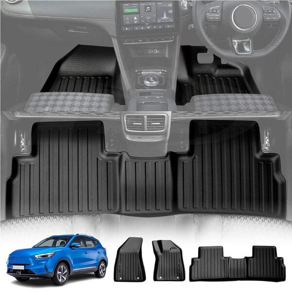 3D All-Weather Floor Mats for MG ZS EV Electric SUV 2020-2025 Heavy Duty Customized Car Floor Liners Full Set Carpet