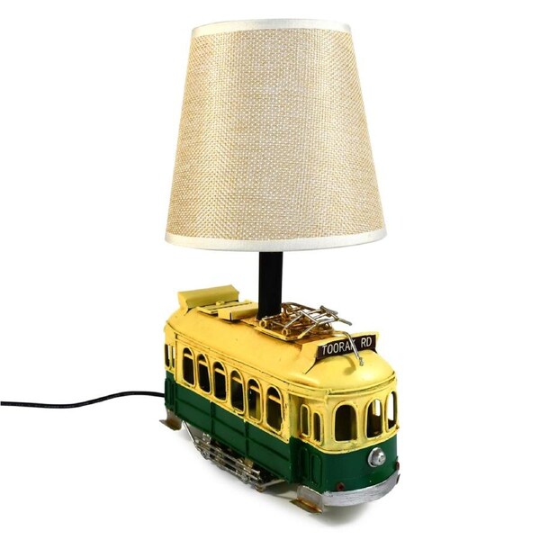 Auto Petit USB LED Desk/Table Lamp Melbourne Tram 20x26cm Retro Home Decor