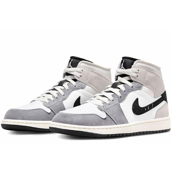 Nike Air Jordan 1 Mid Top SE Craft Shoes Sneakers - Cement Grey/Black - US 7