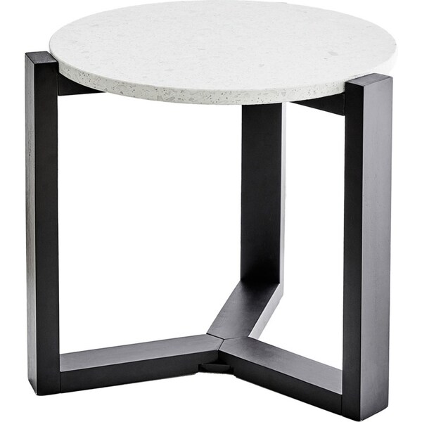 Cooper & Co. Sass 47cm Terrazzo Side Table Black Base