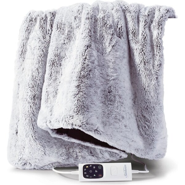 Sunbeam Feel Perfect Faux Fur Heated Throw
