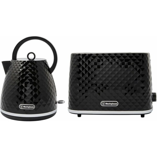 Westinghouse Kettle & Toaster Set Black