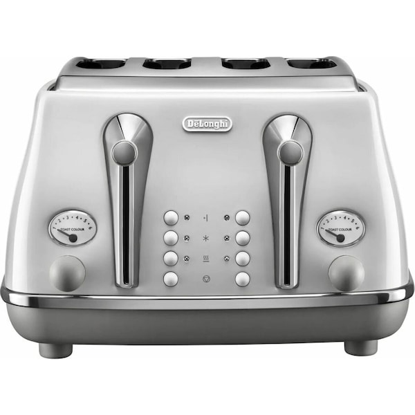 De'Longhi Icona Capitals Four Slice Toaster Sydney White