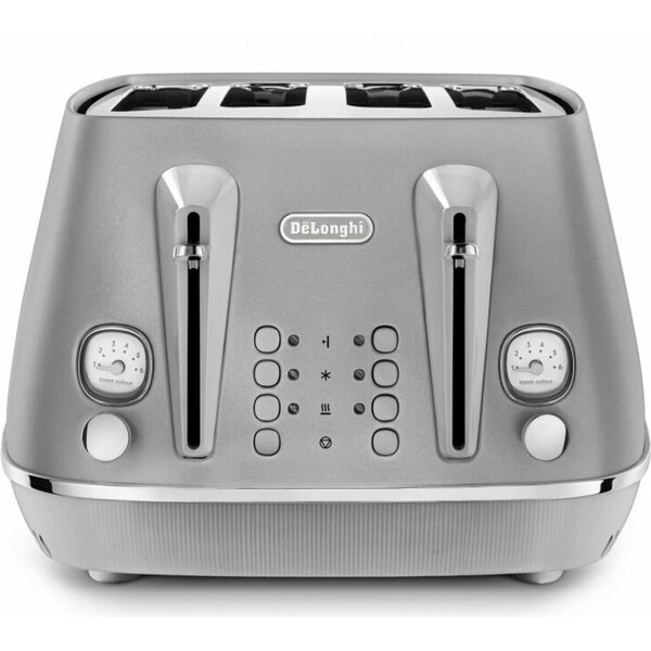 De'Longhi Distinta Perla Four Slice Toaster Silver