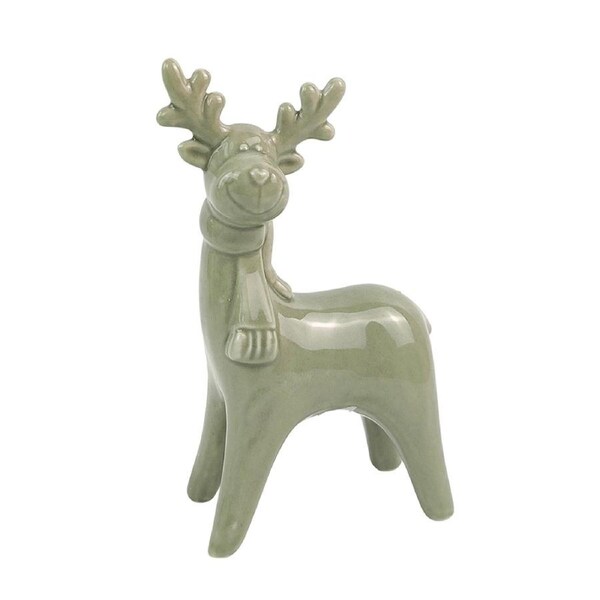 Urban 16cm Cute Ceramic Reindeer Figurine Home Decorative Display Statue Sage