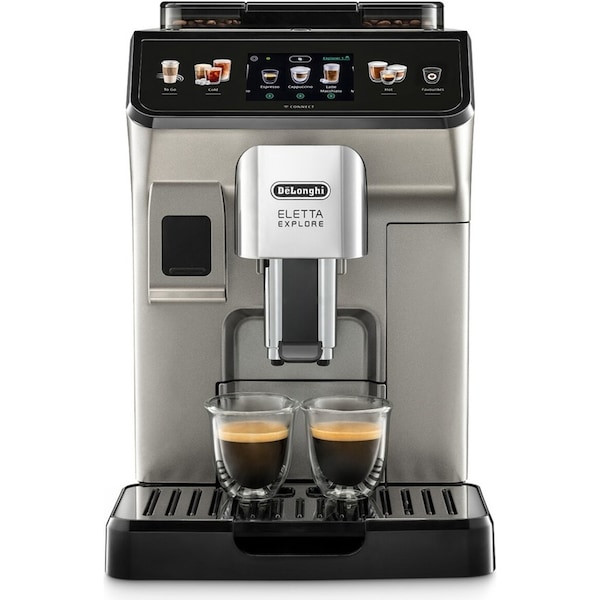 De'Longhi Eletta Explore Connect Fully Automatic Coffee Machine Titanium