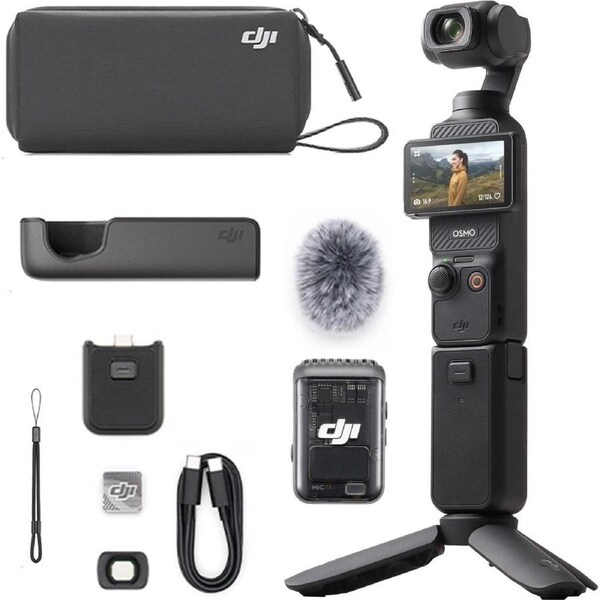 DJI Osmo Pocket 3 4K 3 Axis Gimbal Creator Combo Camera Stabiliser Black