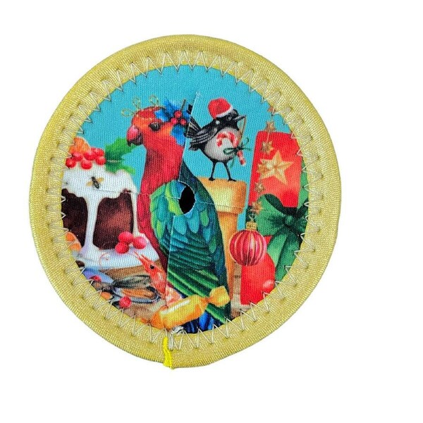 Chrissy Pudding Wine Glass Coaster 8cm