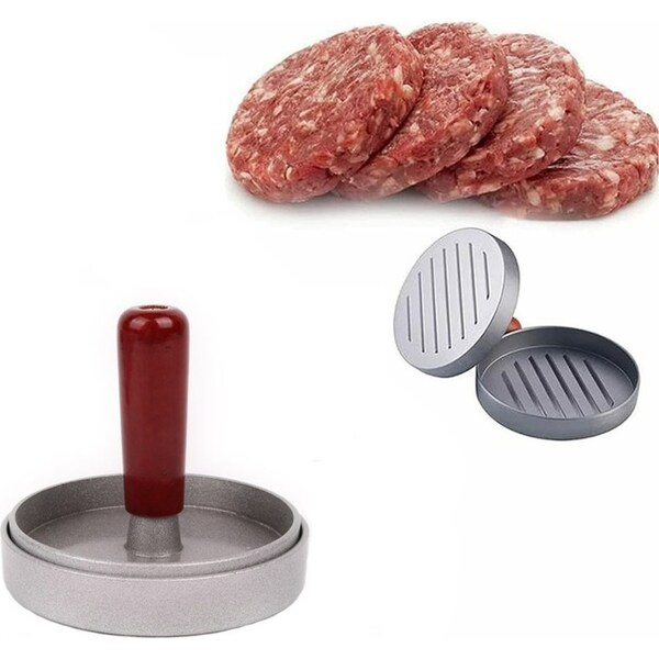 Hamburger Press Patty Maker Aluminum Non-Stick Burger Press Mold for Meat Patty