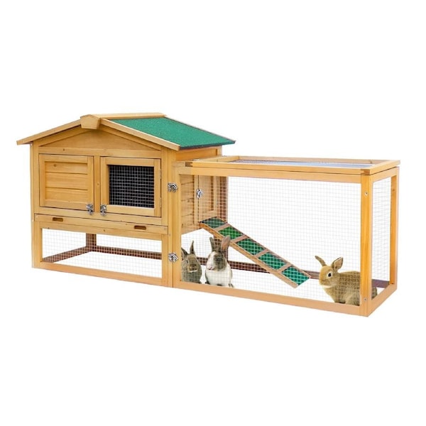 TOPET Rabbit Hutch Chicken Coop Large Hutches House Pet Run Cage Wooden Outdoor