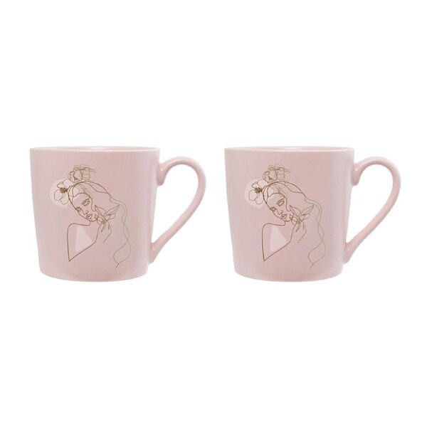 2x Splosh Mystique 13cm Ceramic Capricorn Mug Zodiac Coffee/Tea Drinking Pink