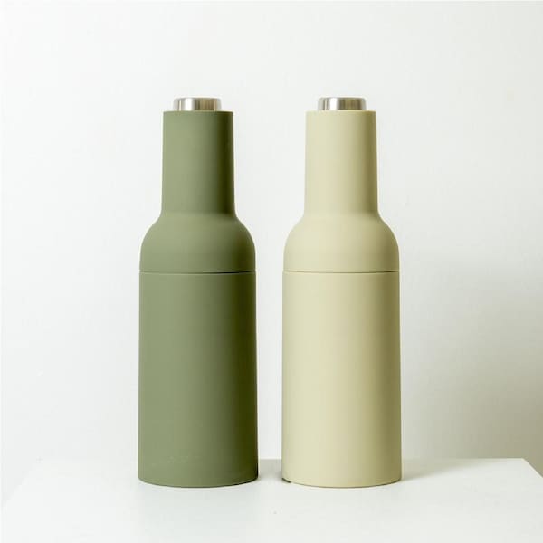 Salt and Pepper Electric Grinder Battery Operated Set - Sage / Olive