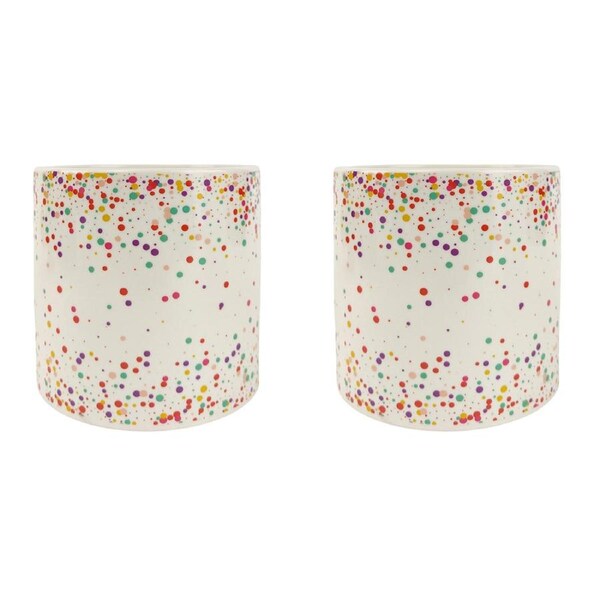 2x Urban Confetti 12cm Ceramic Planter Flower/Plant Pot Home Tabletop Decor Sml