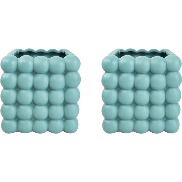 2x Urban Addie Bubble 13cm Ceramic Planter Flower/Plant Pot Sml Home Decor Ocean