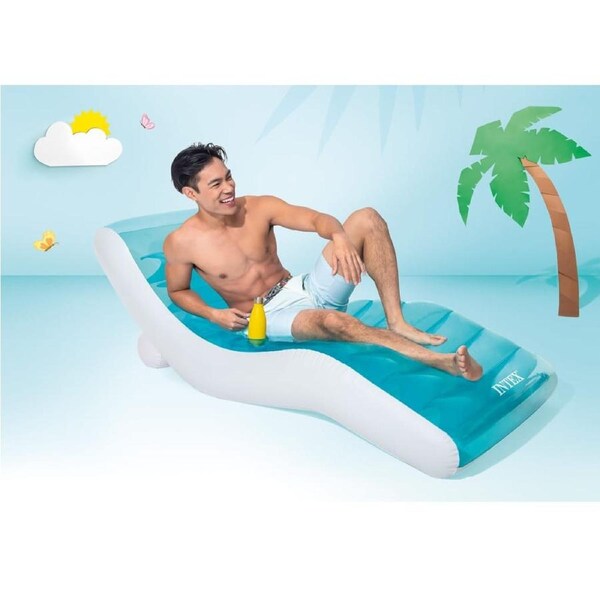 INTEX Inflatable Lounger Blue 191x99 cm Vinyl