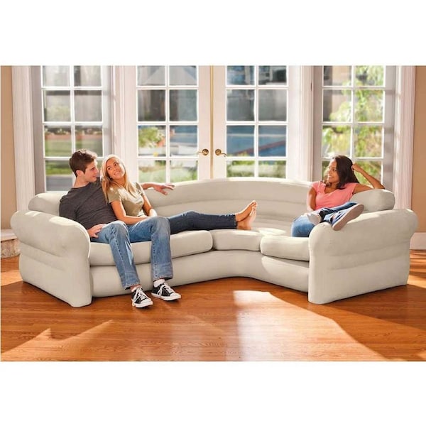 INTEX Inflatable Corner Sofa/Couch 257x203x76 cm 68575NP