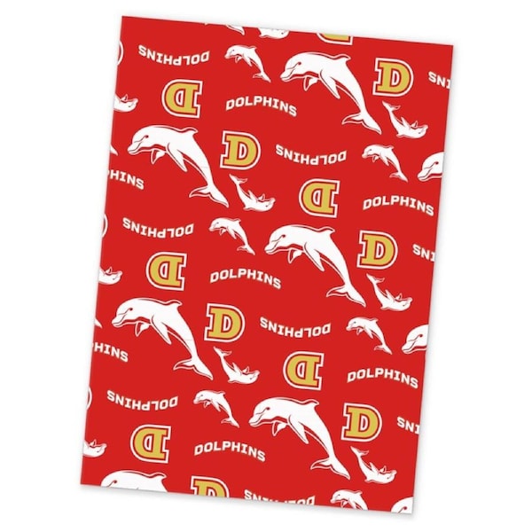 Redcliffe Dolphins NRL Rugby League Wrapping Paper Gift Wrap
