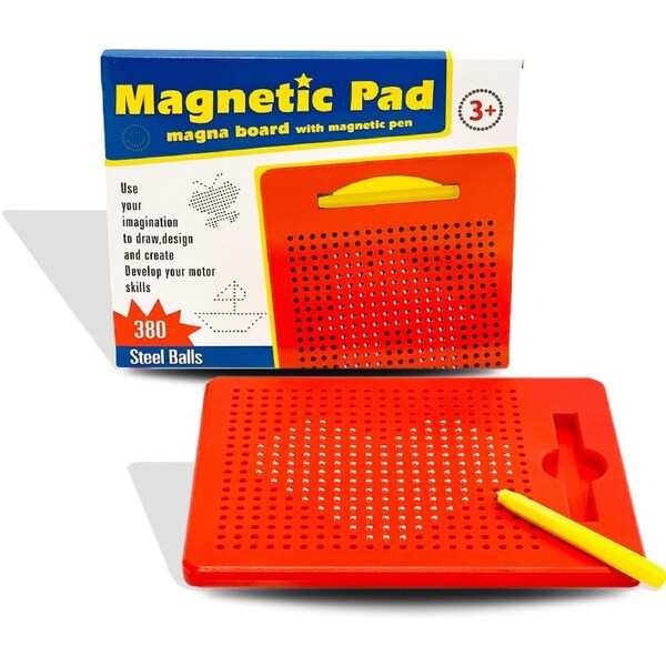 Playmags Magna Drawing Travel Board With Magnetic pen (Includes 380 magnetic balls)