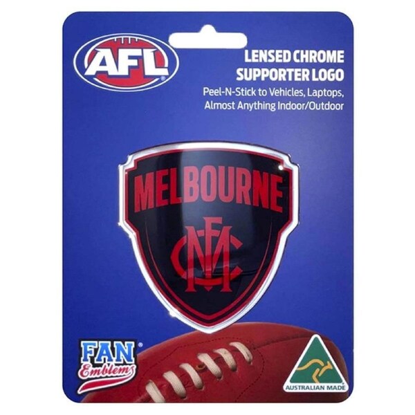 Fan Emblems Decal AFL Melbourne Demons Logo Car Sticker JAS-FEA10378-001B