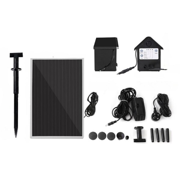 Solar Powered Water Pond Pump With Battery Outdoor Submersible 4FT Kit