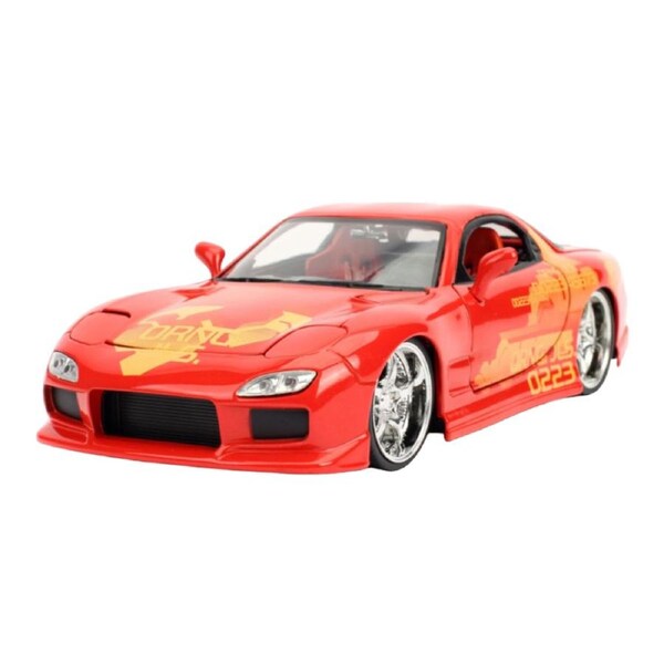 Jada 1:24 Scale Fast & Furious Orange Julius '93 Mazda RX-7 Diecast Model Toy