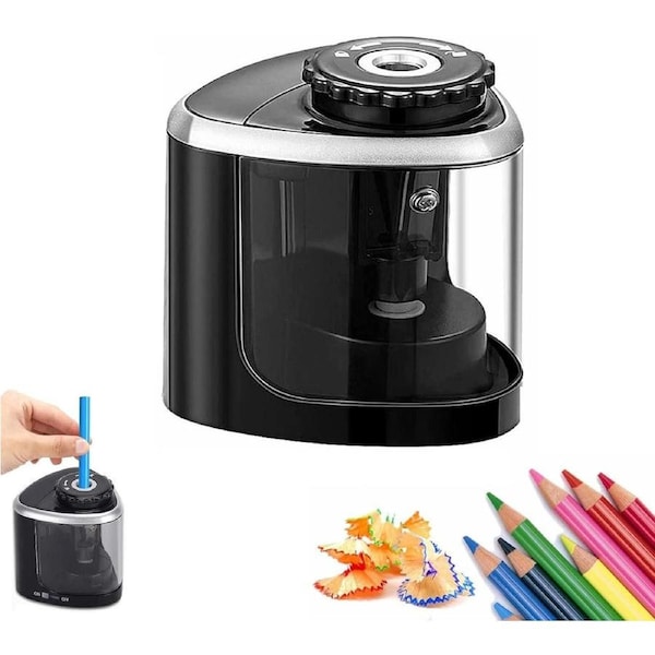 Pencil Sharpener Electric Pencil Sharpeners,Fast Sharpening,Suitable for No.2/Colored Pencils(6-8mm),Portable Pencil sharpeners Manual for All Ages